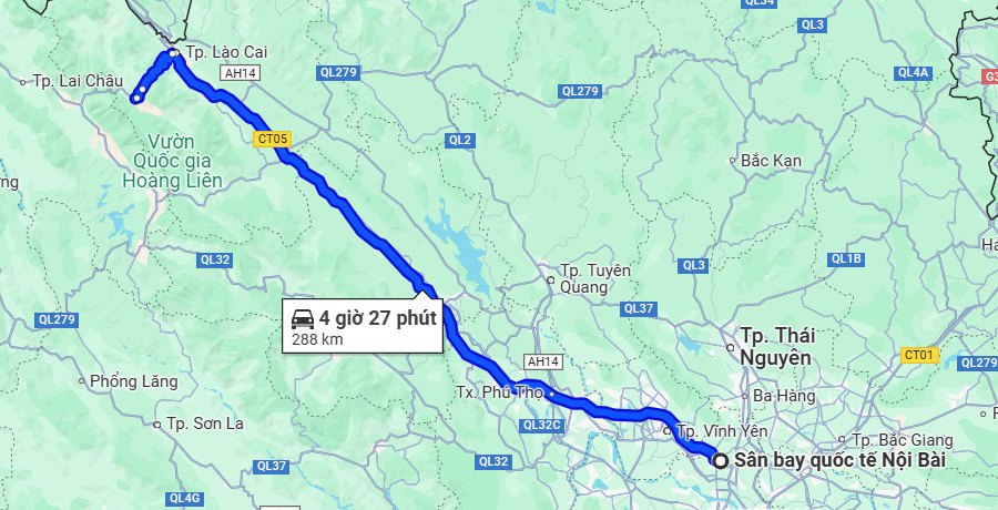 từ sân bay nội bài đi sapa