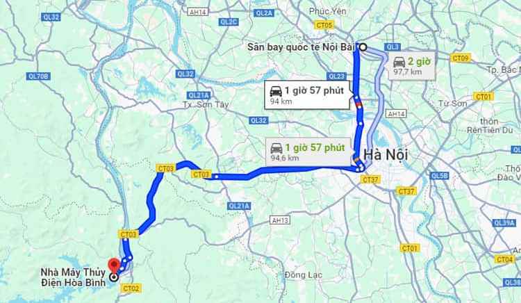 Thuê Xe Nội Bài đi Thủy Điện Hòa Bình