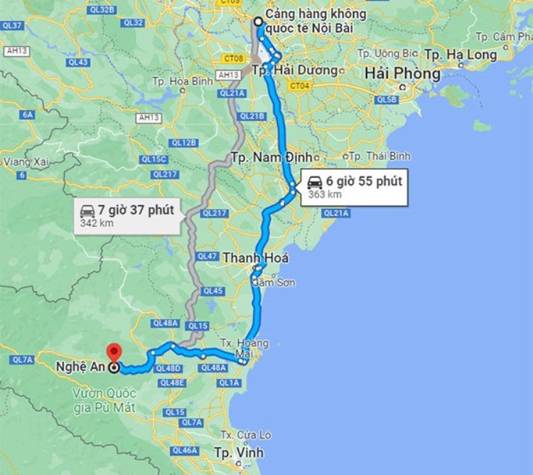 taxi hà nội đi nghệ an